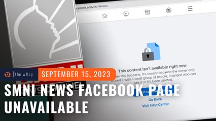 SMNI News Facebook page disappears