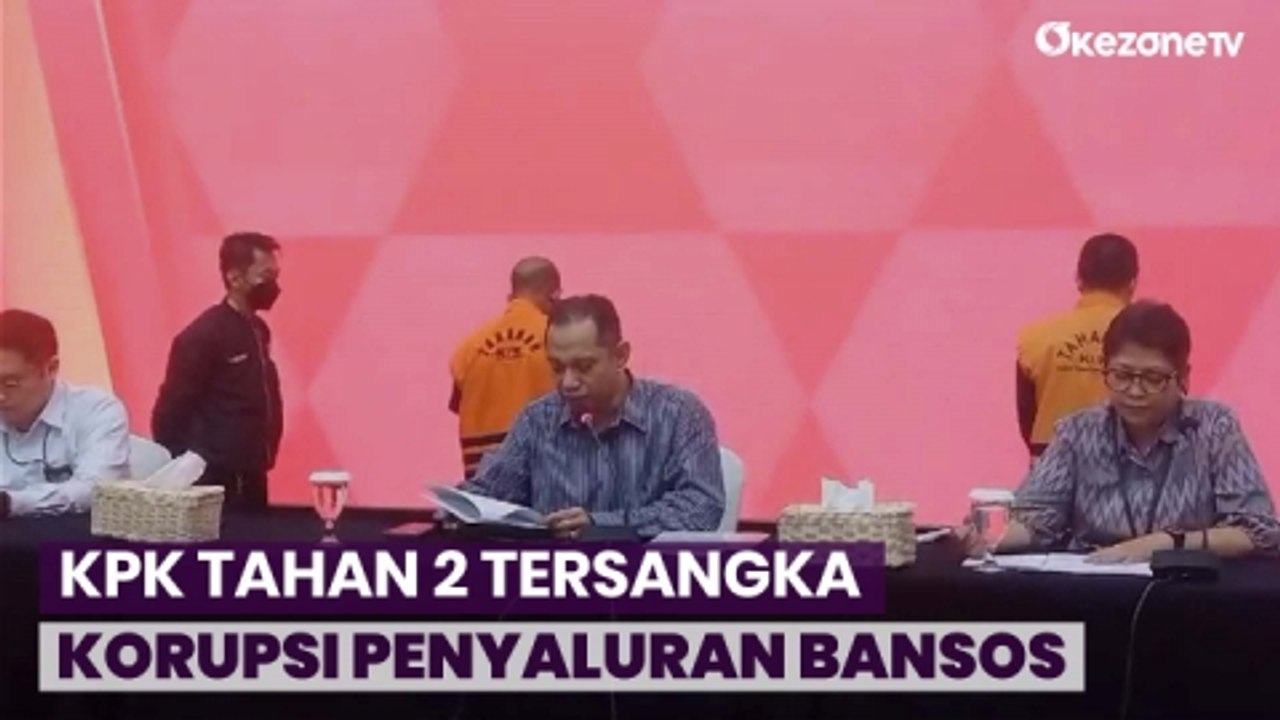 Komisi Pemberantasan Korupsi Tahan 2 Tersangka Korupsi Penyaluran Bansos