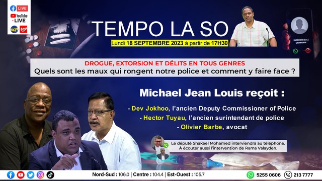 Tempo la So : Drogue, extorsion et délits en tous genres : Quels sont les maux qui rongent notre police et comment y faire face ?