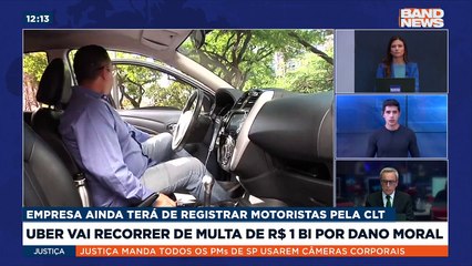 Uber vai recorrer de multa de R$ 1 bi por dano moral | BandNews TV