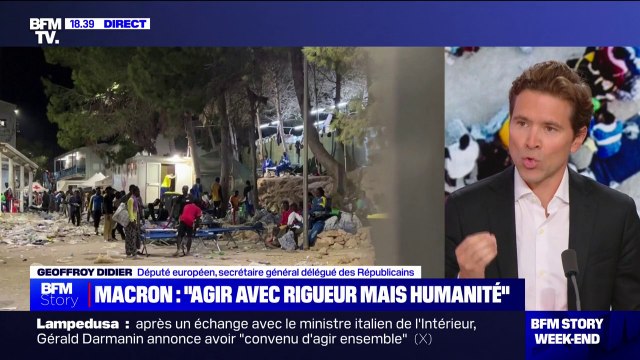 Lampedusa: Ces personnes doivent être reconduites dans leurs pays d'origine. Si elles souhaitent venir s'installer en Europe, elles doivent demander l'asile politique , estime Geoffroy Didier (LR)