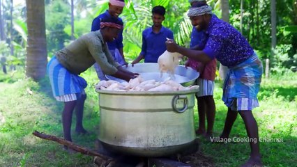 CHICKEN OMELETTE - Huge Eggs With Chicken Meat - Protein Rich Omelette Recipe Cooking Village
