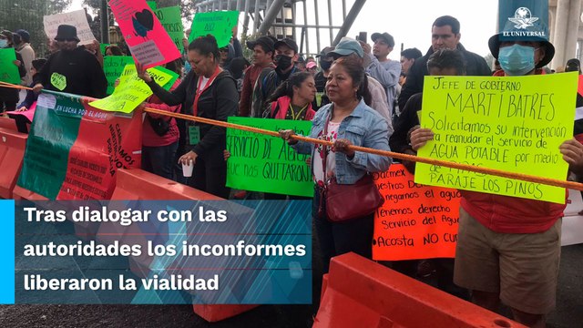 Por falta de agua, bloquean autopista México-Cuernavaca