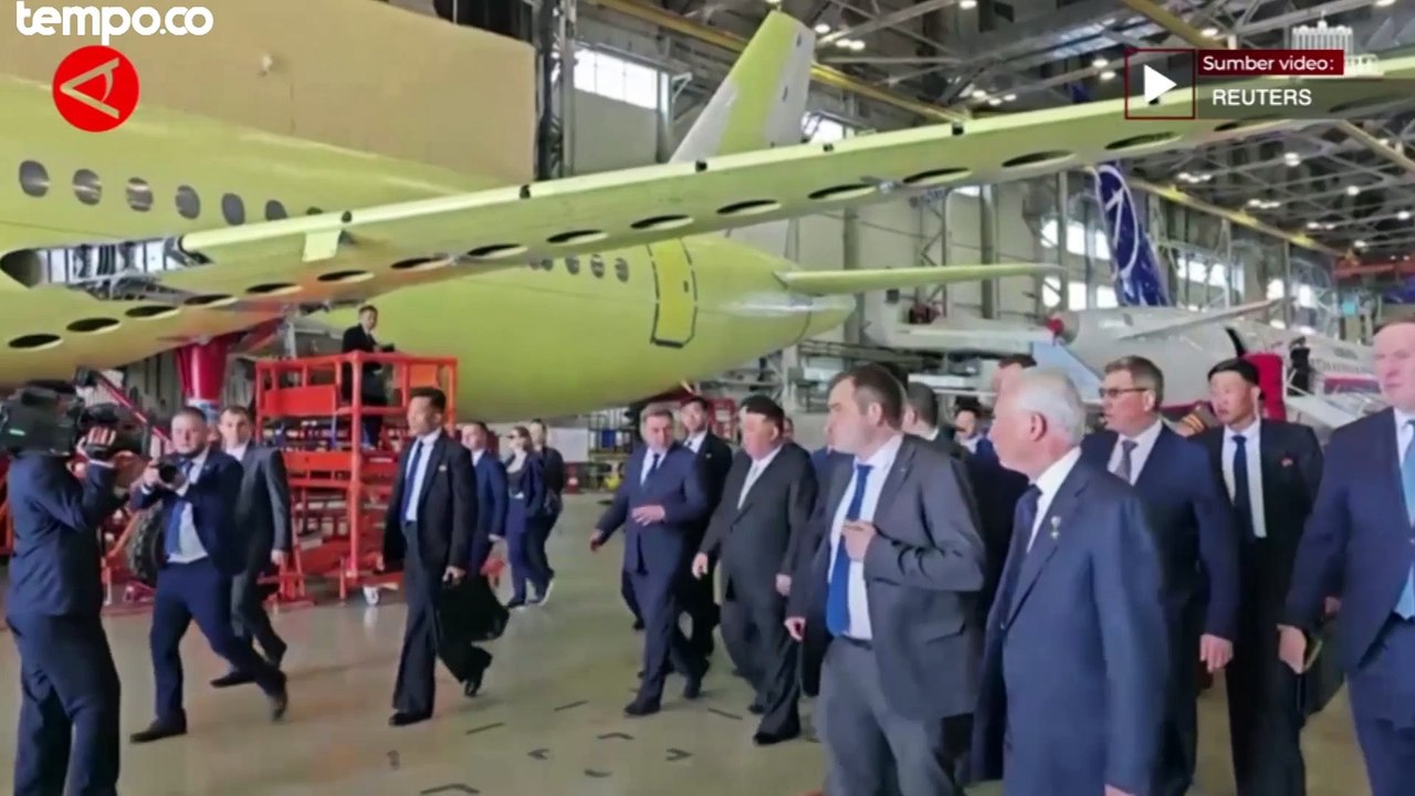 Kunjungan Kim Jong-un ke Pabrik Pesawat Besar Rusia