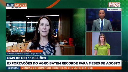 Exportações do agro batem recorde para meses de agosto |BandNews TV