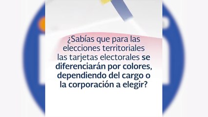 Conozca las tarjetas electorales por sus colores