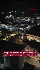 Briga na frente de pub avançou madrugada com agressões na rua