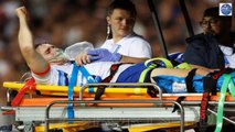 Namibia's Le Roux Malan suffers HORRIFIC injury against New Zealand as play is halted for seven minutes at Rugby World Cup with the centre's ankle facing the wrong way