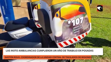 Las moto ambulancias cumplieron un año de trabajo en Posadas