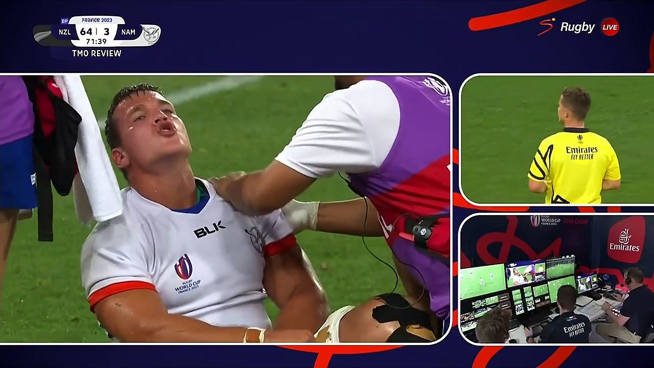 Ethan De Groot red carded against Namibia