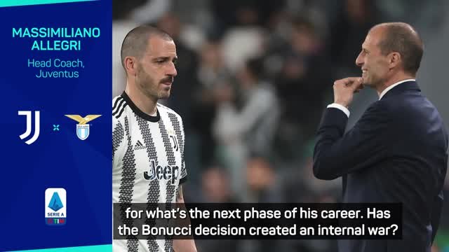 I like the soaps - Allegri hits back at Bonucci's Juventus exit claims