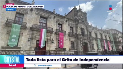 Así el panorama en la Plaza de Armas de Guadalajara
