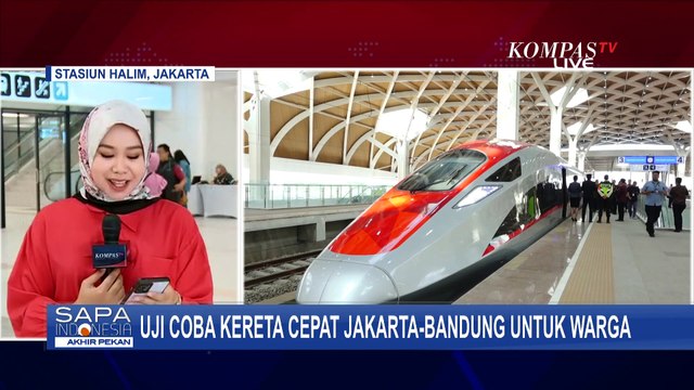 Antusiasme Warga Ikuti Uji Coba Kereta Cepat Jakarta-Bandung