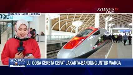 Antusiasme Warga Ikuti Uji Coba Kereta Cepat Jakarta-Bandung