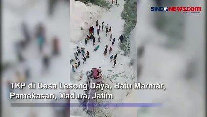 Truk Angkut Batu Bata Terjun ke Jurang di Pamekasan, Diduga Tak Kuat Menanjak