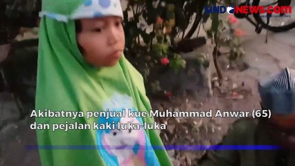 Ugal-ugalan di Makassar, Sedan Pelat B Tabrak Penjual Kue dan Kabur