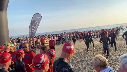 Ironman a Cervia, il video della partenza