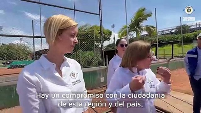 La Procuradora General de la Nación, Margarita Cabello Blanco, expresó su enérgica molestia por el estado actual de las obras de los escenarios deportivos destinados a los próximos Juegos Nacionales en Pereira.
