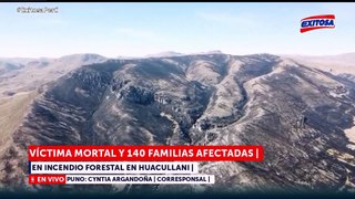 Puno: Víctima mortal y 140 familias afectadas en incendio forestal en Huacullani