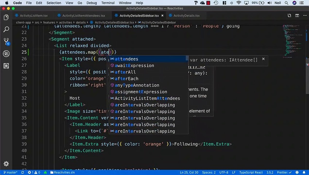 Adding Client side attendances (Legacy) - Adding attendees to the Detailed view sidebar
