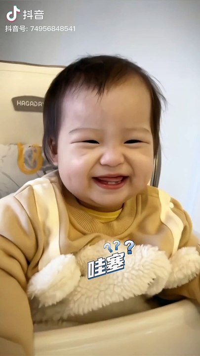 Baby laughing funny 