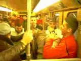 ambiance au métro de bruxelles avant Belgique Maroc