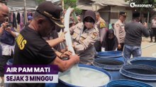 Air PAM Mati sejak 3 Minggu, Polisi Salurkan Air Bersih ke Warga Kalideres