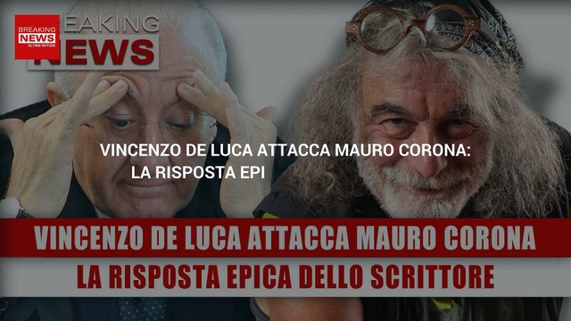 Vincenzo De Luca Attacca Mauro Corona: La Risposta Epica Dello Scrittore!