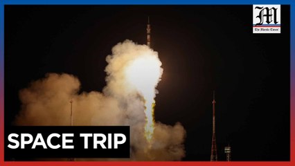 3 astronauts ride Russian capsule to ISS