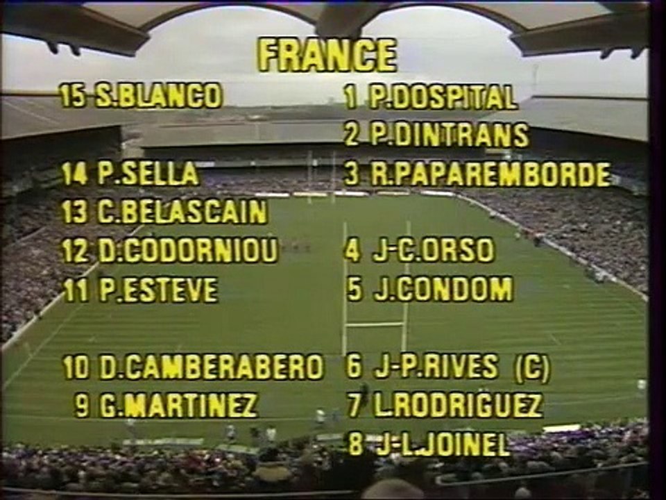 Programme Officiel Rugby International – France Vs Grande-Bretagne 1983 – Édition Originale