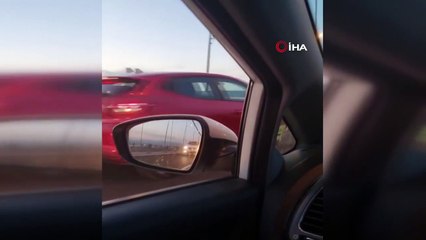 Osmangazi Köprüsü'nde 10'dan fazla aracın aynı anda lastiği patladı