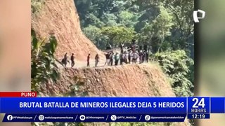 Puno: enfrentamiento entre mineros ilegales dejó a cinco heridos