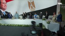الرئيس السيسي يستهل زيارته لمحافظة بني سويف بالوقوف دقيقة حداد على أرواح ضحايا إعصار ليبيا