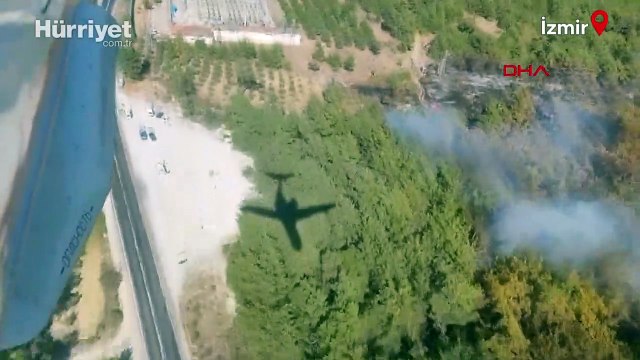 İzmir'in Menderes ilçesinde orman yangını