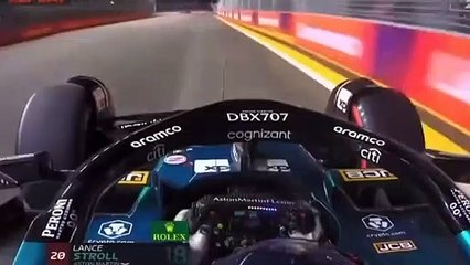 Stroll Singapore 2023 Qualy Massive Crash