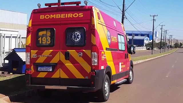 Motociclista fica ferido ao sofrer queda na marginal da BR-277
