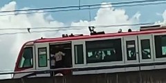 Chocan dos vagones del Metro de Santo Domingo en Villa Mella