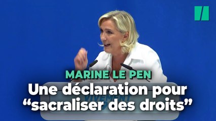 Video herunterladen: À Beaucaire, Marine Le Pen propose une 