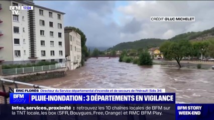 Vigilance pluie-inondation: "Depuis ce matin, on a plus de 140 sapeurs-pompiers sur le terrain", affirme Éric Florès (SDIS 34)
