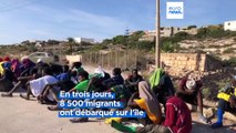 Migrants: Ursula von der Leyen, la présidente de la Commission européenne, dimanche à Lampedusa