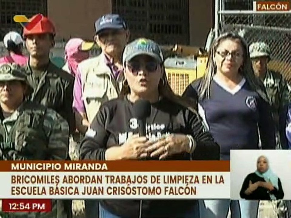 Falcón | Bricomiles inician labores de saneamiento en la Escuela Juan Crisóstomo Falcón