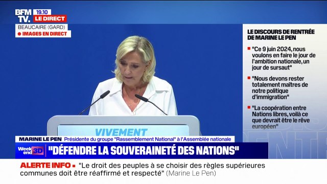 Marine Le Pen: Lorsque nous défendons la souveraineté de la France, nous défendons également la souveraineté de toutes les nations du monde