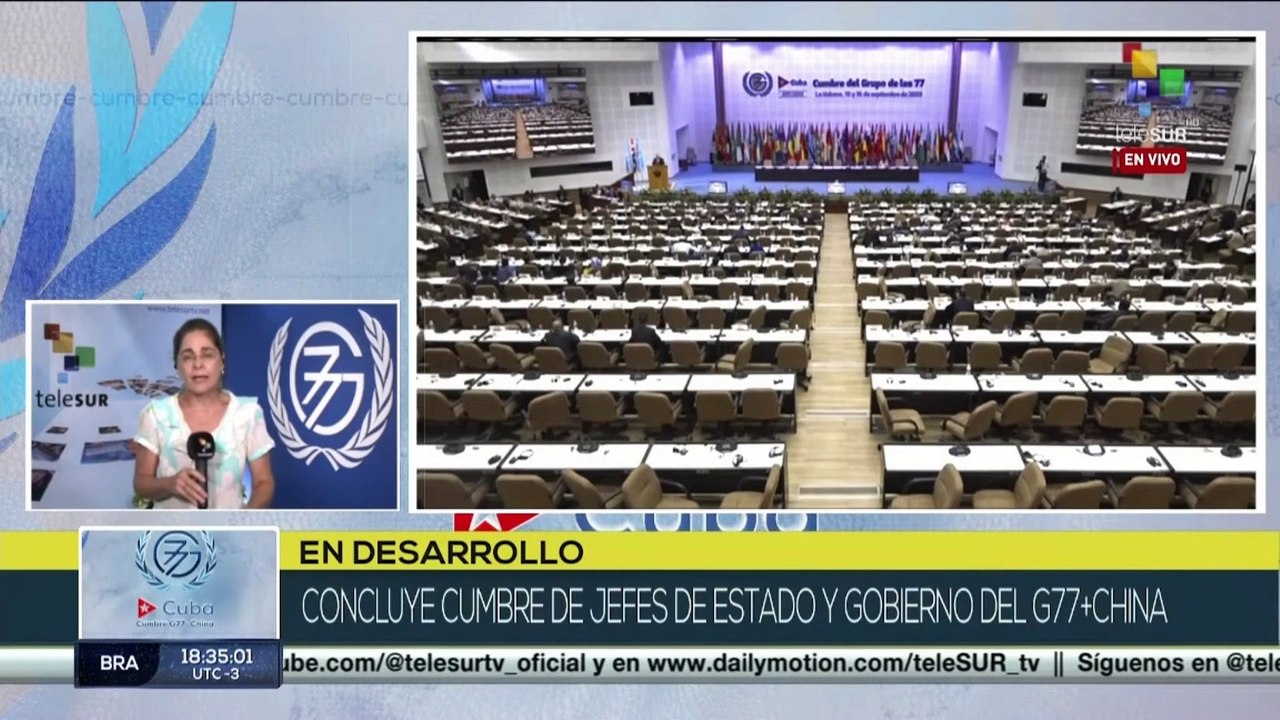 Cuba: Cumbre del G-77 y China concluye con “mucho trabajo todavía por hacer”