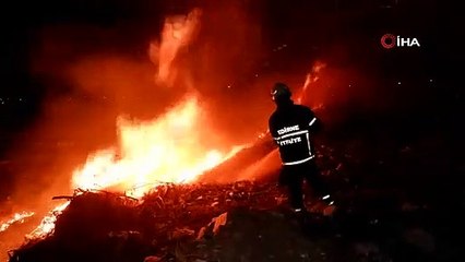 Alevler geceyi aydınlattı