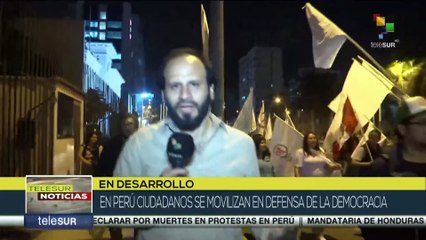 En Perú prosigue la jornada de manifestaciones en defensa de la democracia