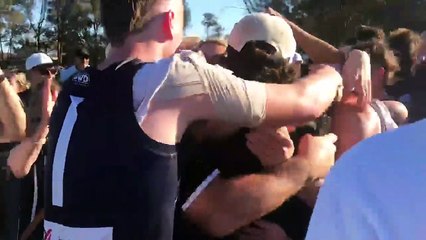 Mount Pleasant jubilation after final siren.