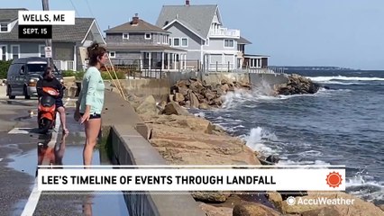 Timeline of events through the landfall of Lee