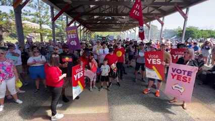 Yes campaign March Newcastle