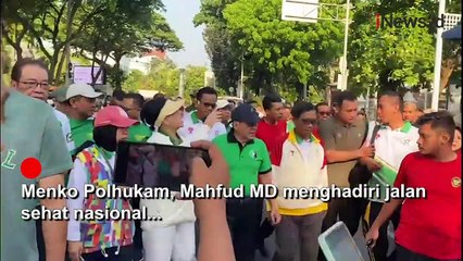 Mahfud MD hingga Menpora Dito Hadiri Jalan Sehat Nasional HUT ke-57 KAHMI