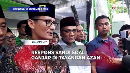 Respons Sandiaga Uno soal Bakal Capres Ganjar Pranowo Muncul di Tayangan Azan TV